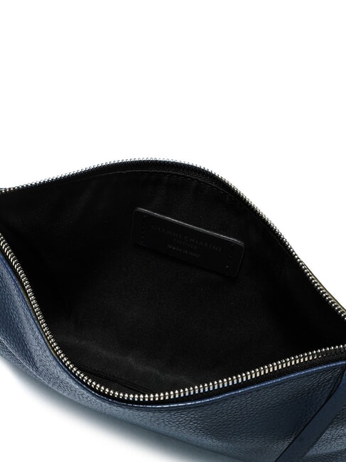 HERMY Leder-Umschlagtasche mit Schultergurt NAVY BLAU - Damentaschen