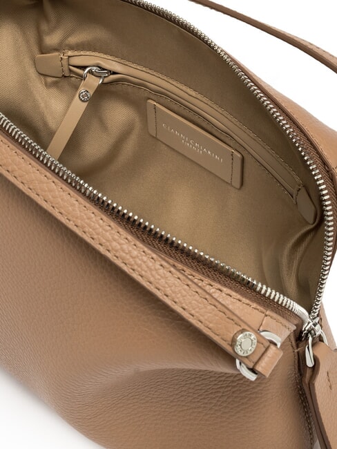 ALIFA Ledertasche mit Schultergurt Ton - Damentaschen