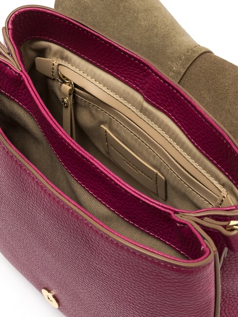 HELENA ROUND Ledertasche mit doppeltem Schultergurt W&uuml;stenblume - Damentaschen