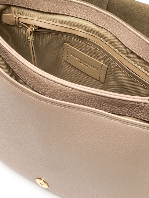 HELENA ROUND Kleine Umh&auml;ngetasche aus Leder rosa Salz - Damentaschen