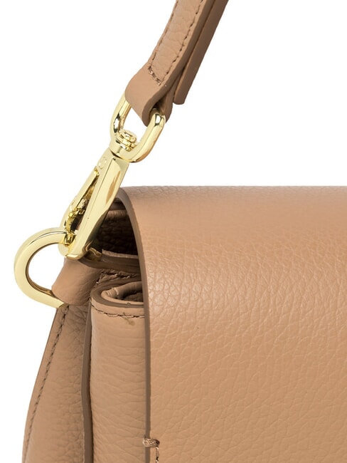 HELENA ROUND Kleine Umh&auml;ngetasche aus Leder Ton - Damentaschen