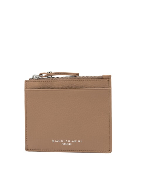 GRAIN Flache Lederbrieftasche mit Rei&szlig;verschluss Ton - Brieftaschen Damen