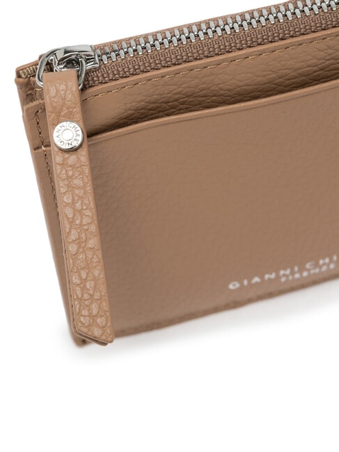 GRAIN Flache Lederbrieftasche mit Rei&szlig;verschluss Ton - Brieftaschen Damen