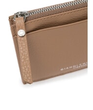 GIANNI CHIARINI GRAIN Flache Lederbrieftasche mit Rei&szlig;verschluss Ton - Brieftaschen Damen - 4