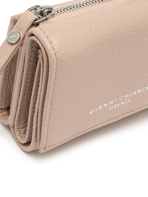 WALLETS GRAIN Kleine Geldb&ouml;rse aus genarbtem Leder rosa Salz - Brieftaschen Damen