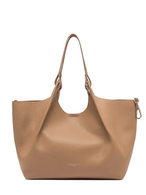 DUA Gro&szlig;e Umh&auml;ngetasche aus Leder Ton - Damentaschen