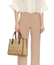 GUESS SILVANA Umh&auml;ngetasche Cognac / Oliven - Damentaschen - 3