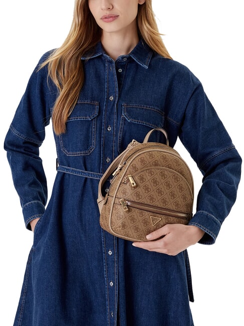 MANHATTAN 2 Kleiner Rucksack mit 4G-Pfingstrosen-Logo MILCH-LOGO - Damentaschen