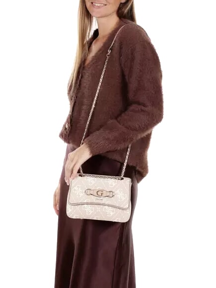 IZZY 4G Schulter-/Crossbody-Minitasche Sand-Logo - Damentaschen