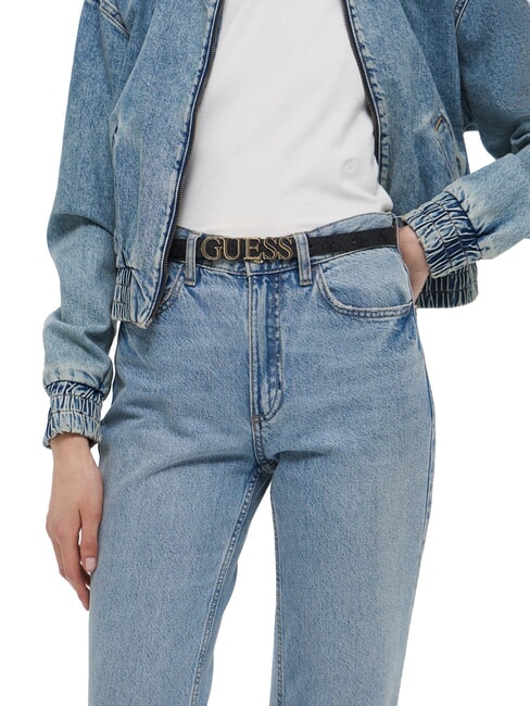 ZAMIRA G&uuml;rtel mit Metalllogo Kohle - G&uuml;rtel