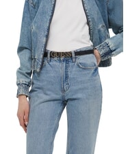 GUESS ZAMIRA G&uuml;rtel mit Metalllogo Kohle - G&uuml;rtel - 4