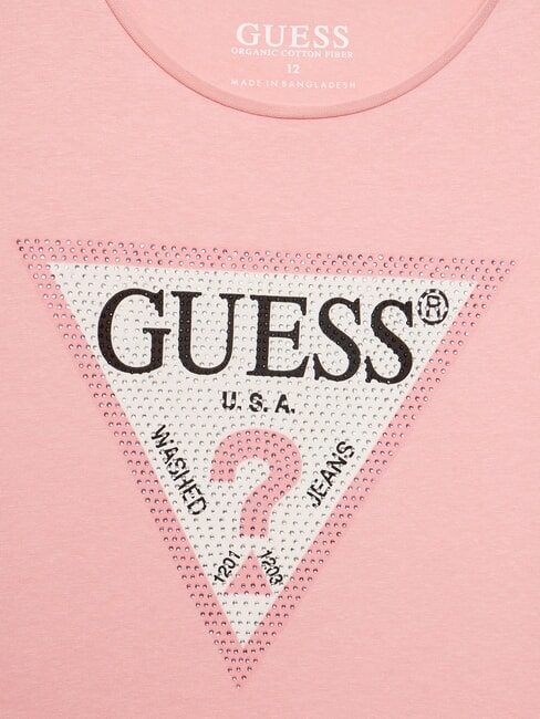 KIDS Kurzarm-T-Shirt mit Strasssteinen s&uuml;&szlig;es Rosa - Kinder-T-Shirt