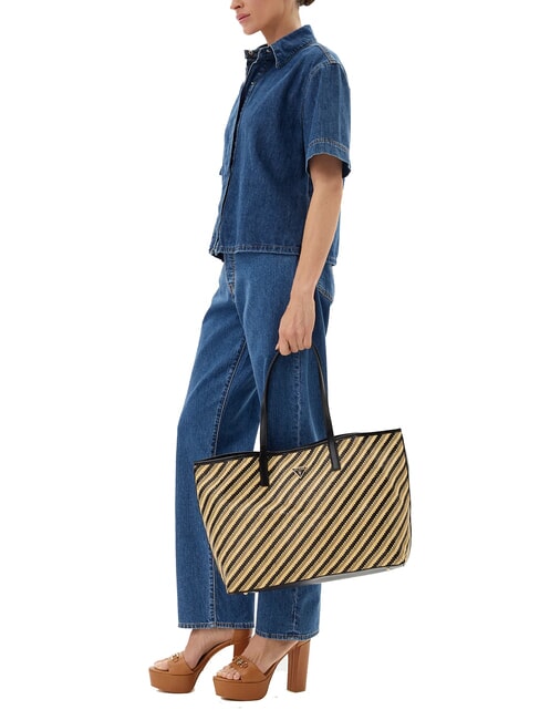 VIKKY II  Umh&auml;ngetasche natur / schwarz - Damentaschen