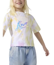 GUESS KIDS MIDI Bedrucktes Kurzarm-T-Shirt schattige Blume gro&szlig; ao - Kinder-T-Shirt - 4