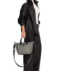 GUESS FOLLIE Tragetasche mit Jet Set-Logo-Print schwarzes Logo - Damentaschen - 4