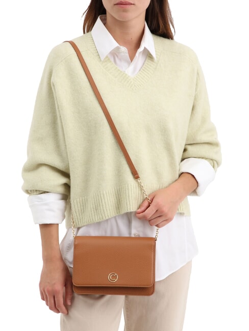 TULIP Schultertasche aus geh&auml;mmertem Leder CUIR - Damentaschen