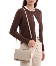 COCCINELLE TULIP Schultertasche aus geh&auml;mmertem Leder Puderrosa - Damentaschen - 4