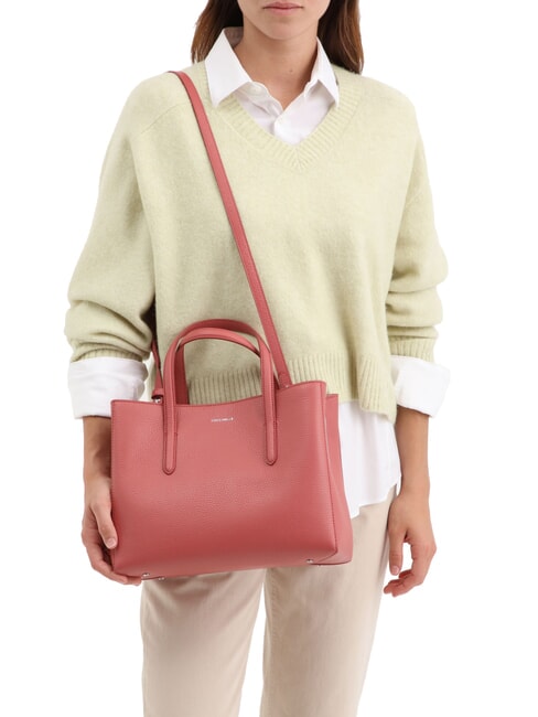 SWAP Tote Bag aus geh&auml;mmertem Leder Topf - Damentaschen