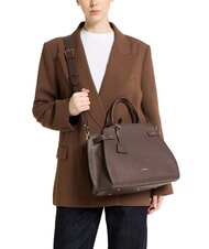 COCCINELLE KLICHE Lederhandtasche mit Schultergurt brauner Fondant - Damentaschen - 4