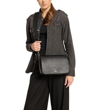 COCCINELLE ARIES Schultertasche aus geh&auml;mmertem Leder Schwarz - Damentaschen - 4