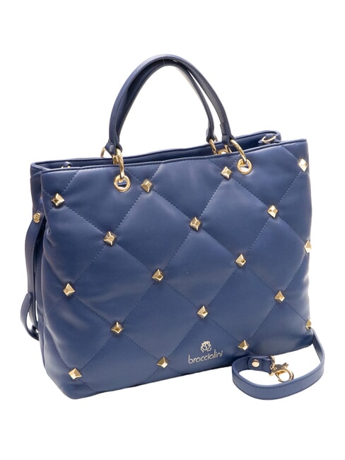 QUILT Handtasche mit Schulterriemen Blau - Damentaschen