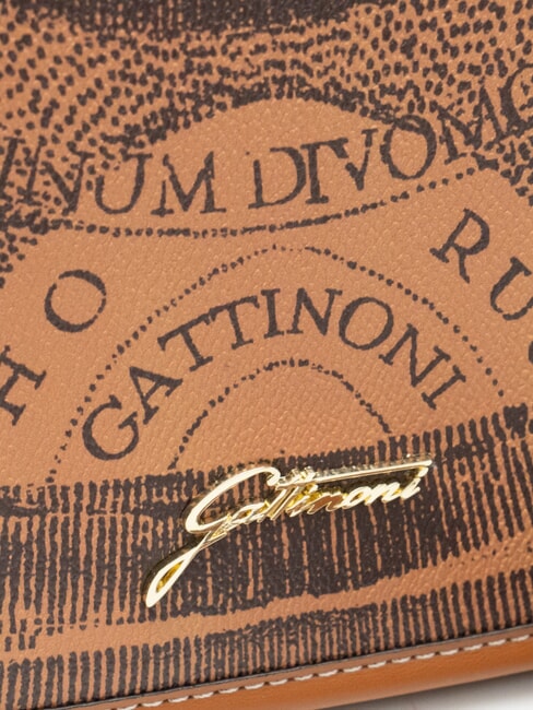 PLANETARIUM Umh&auml;ngetasche mit &Uuml;berschlag einfarbig hellbraun - Damentaschen