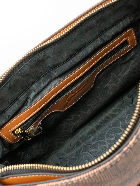 PLANETARIUM Umh&auml;ngetasche mit &Uuml;berschlag einfarbig hellbraun - Damentaschen