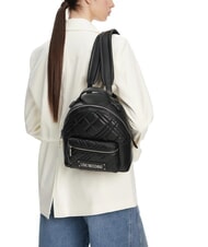 LOVE MOSCHINO QUILTED Rucksack mit Tasche Schwarz Schwarz - Damentaschen - 5