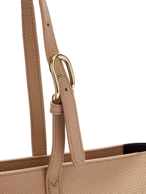 AVA Gro&szlig;e Einkaufstasche aus Leder Toffee+schwarz int. - Damentaschen