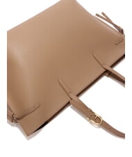 FURLA AVA Gro&szlig;e Einkaufstasche aus Leder Toffee+schwarz int. - Damentaschen - 6