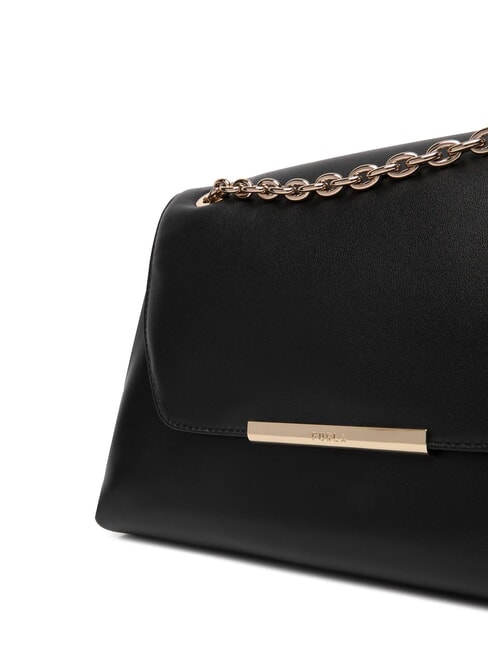 NADIA Schultertasche, Umh&auml;ngetasche aus Nappaleder Schwarz - Damentaschen