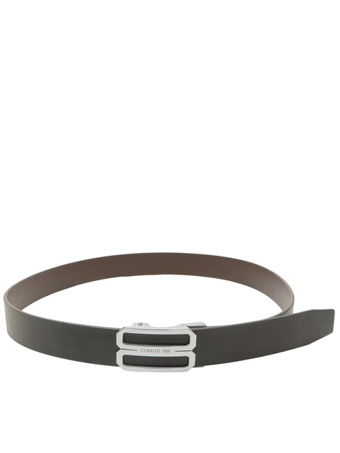 DOUBLEFACE Wendbarer Lederg&uuml;rtel schwarz/dunkelbraun - G&uuml;rtel