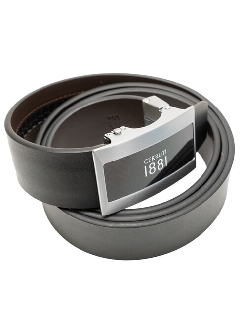 1881 Doppelseitiger Lederg&uuml;rtel schwarz/dunkelbraun - G&uuml;rtel