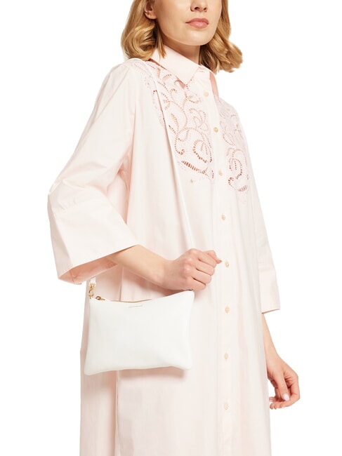 BEST CROSSBODY Minitasche aus Leder Wei&szlig; - Damentaschen