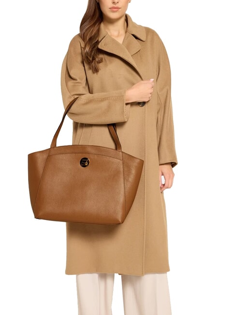 LIYA Schultertasche aus geh&auml;mmertem Leder CUIR - Damentaschen