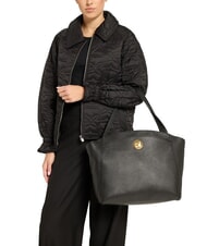 COCCINELLE LIYA Schultertasche aus geh&auml;mmertem Leder Schwarz - Damentaschen - 4