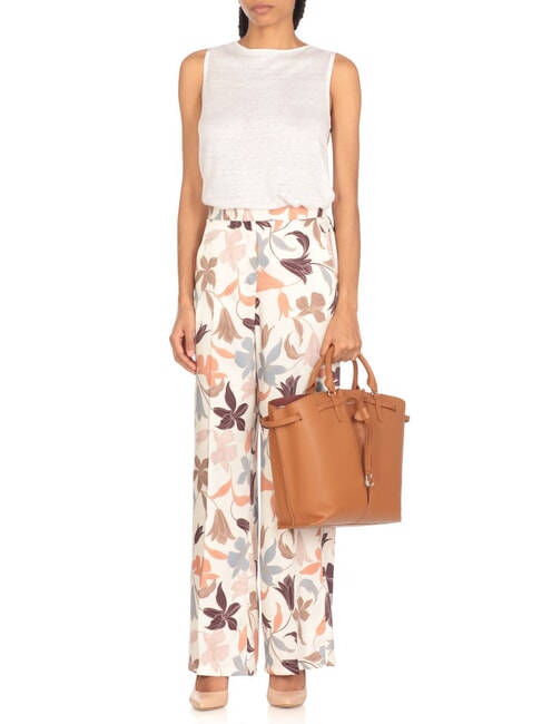 FLORES Mittelgro&szlig;e Tote Bag aus geh&auml;mmertem Leder CUIR - Damentaschen