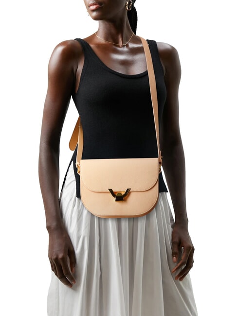 DEW Umh&auml;ngetasche aus geh&auml;mmertem Leder Sonnenaufgang - Damentaschen