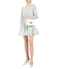 COCCINELLE DEW Umh&auml;ngetasche aus geh&auml;mmertem Leder strahlend wei&szlig; - Damentaschen - 4