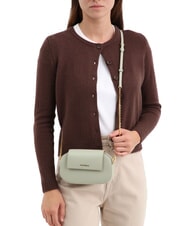 COCCINELLE FAINT Mini-Tasche aus geh&auml;mmertem Leder hellgrau - Damentaschen - 5