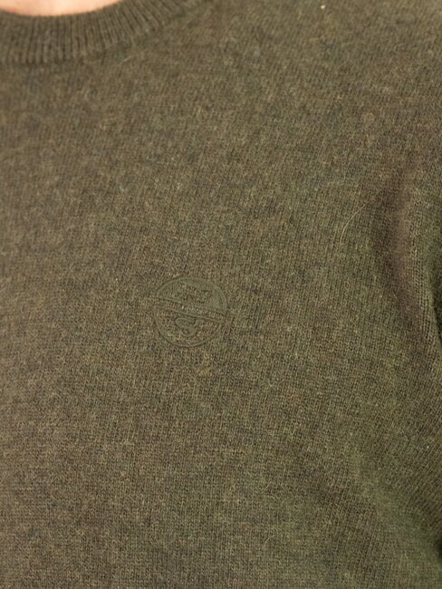 N|S Rundhalspullover mit Logostickerei efeugr&uuml;n - Herrenpullover
