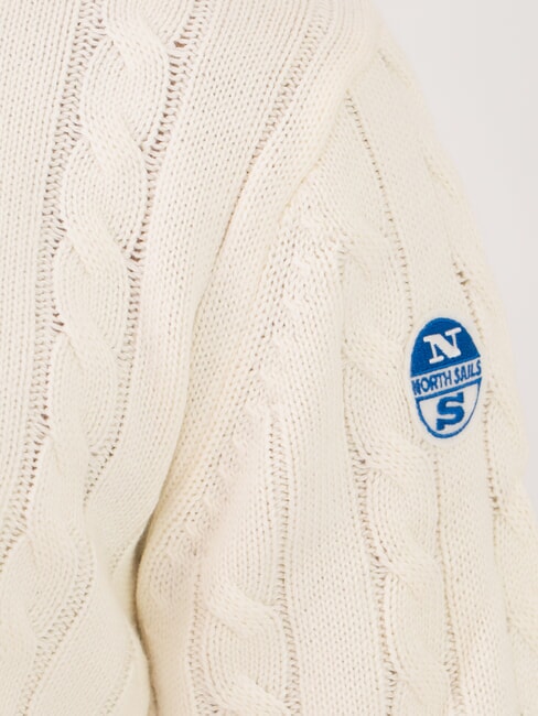 N|S Zopfstrickpullover mit Rundhalsausschnitt M&auml;usespeck - Herrenpullover