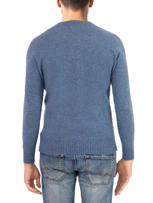 N|S Melange-Pullover mit Rundhalsausschnitt dunkler Denim - Herrenpullover
