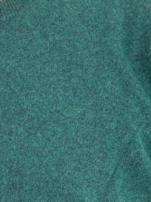 N|S Rundhalspullover mit Logostickerei Mittelmeer - Herrenpullover