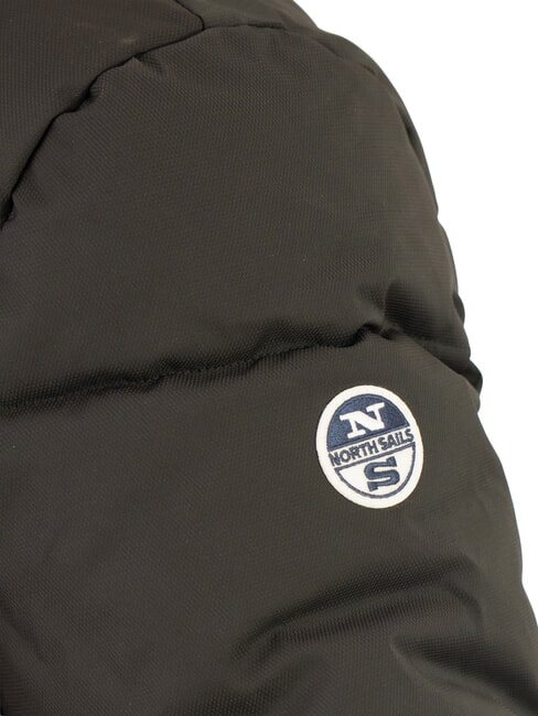 PADDED Mittellange Daunenjacke mit Kapuze Schwarz - Daunenjacken f&uuml;r Herren