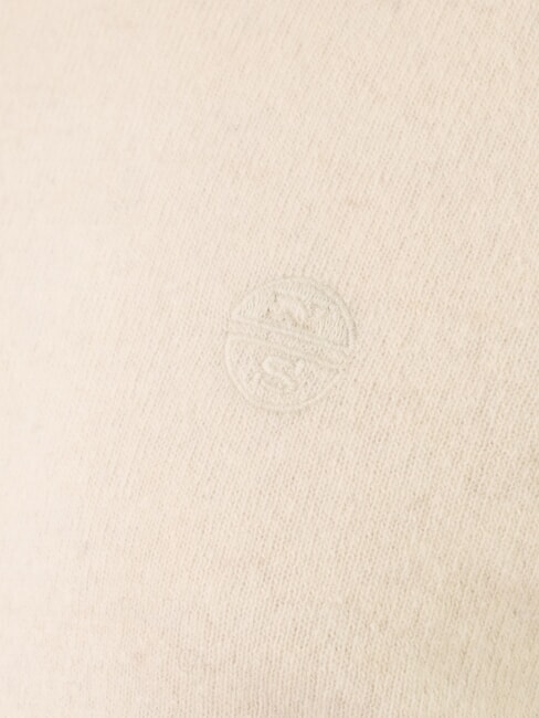 N|S Rundhalspullover mit Logostickerei M&auml;usespeck - Herrenpullover