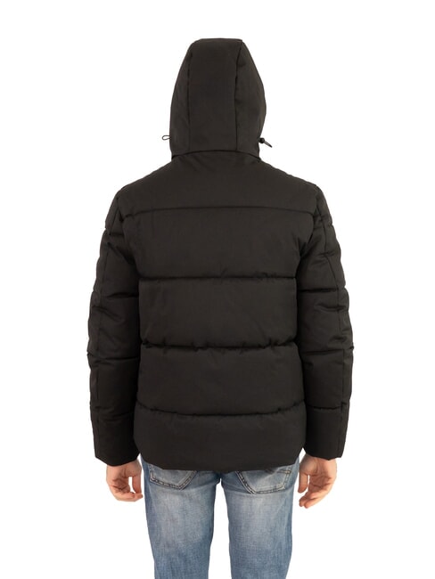 PADDED Mittellange Daunenjacke mit Kapuze Schwarz - Daunenjacken f&uuml;r Herren