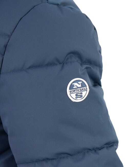 PADDED Mittellange Daunenjacke mit Kapuze Navy blau - Daunenjacken f&uuml;r Herren