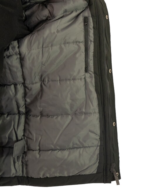 LIGHT SOFT Lange Jacke mit Kapuze Schwarz - Herrenjacken