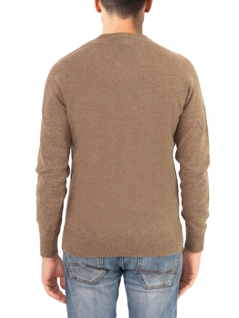 N|S Rundhalspullover mit Logostickerei fossil melange - Herrenpullover